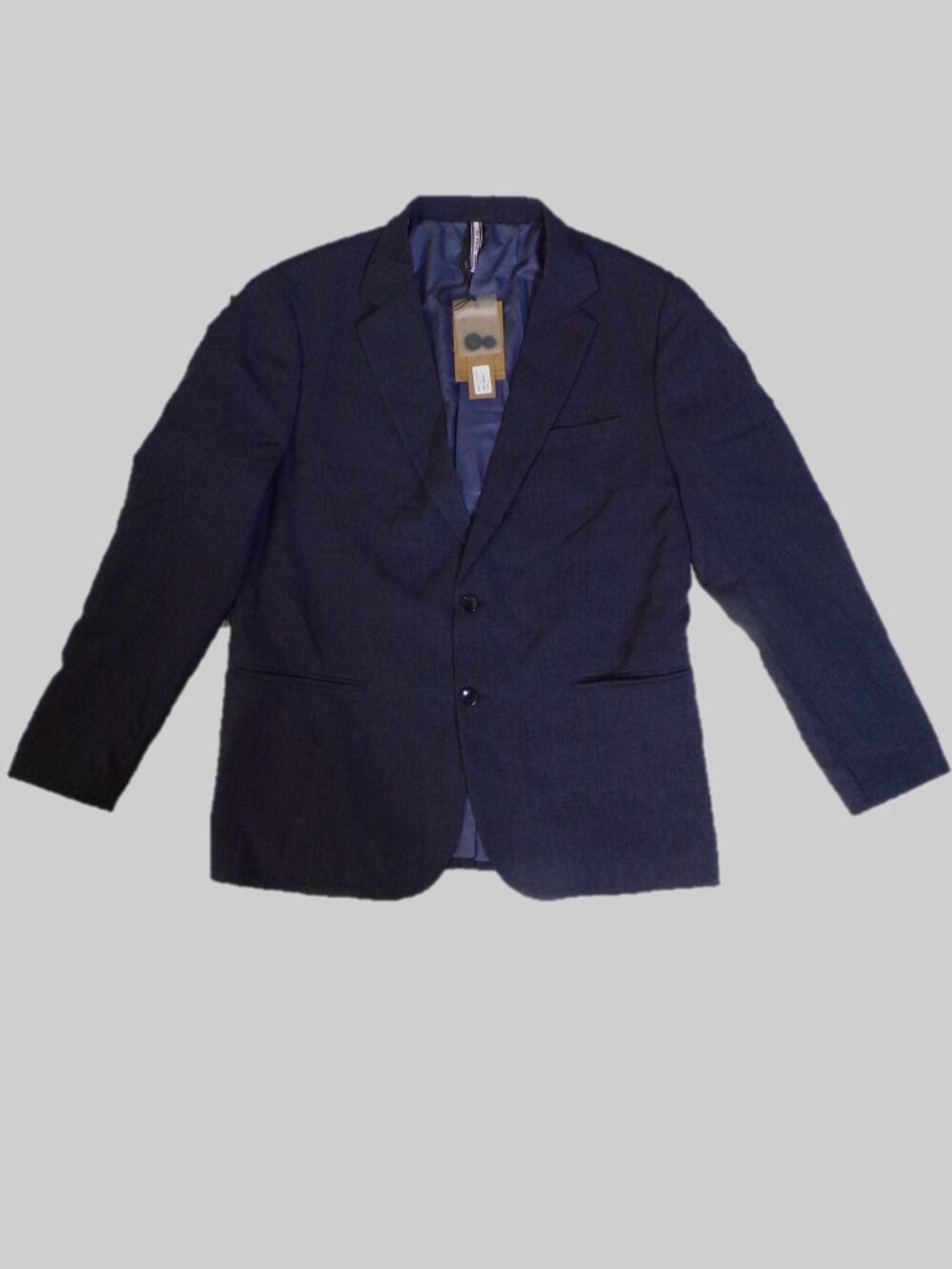 PAUL JONES size L dark-blue sport/suit jacket polyester/viscose machine washable